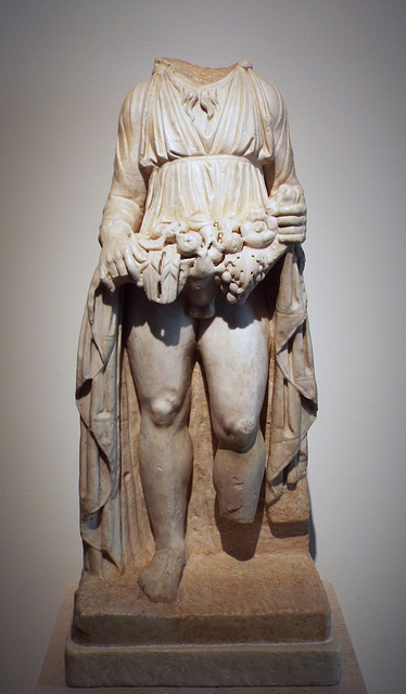 Marble Priapus in the Archaeological Museum of Madrid, October 2022