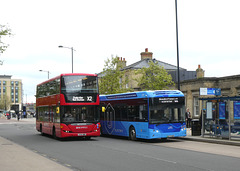 Whippet WD452 (YT10 UWD) and WG116 (MX73 GBZ) at Cambridge Railway Station - 22 Apr 2024 (P1180044)