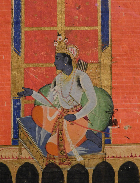 Detail of Rama Receives Sugriva and Jambavat in the Metropolitan Museum of Art, September 2019