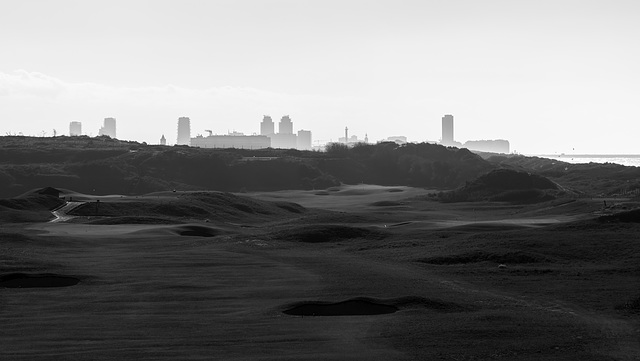 Belgien - Blick vom Leuchtturm von Vosseslag nach Ostende