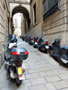 vanishing point, with motorcycles