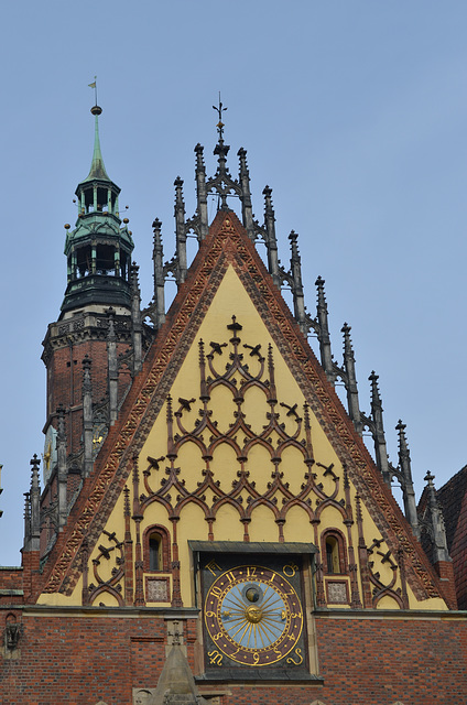 Wroclaw, Town Hall and St. Elisabeth's Church Tower