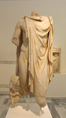 Statue of a Youth Wearing a Chlamys Found in Athens in the National Archaeological Museum of Athens, May 2014