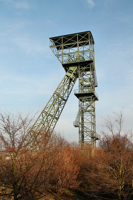 Zeche Friedrich Thyssen 1/6, Fördergerüst Schacht 6 von 1907 (Duisburg-Hamborn) / 17.02.2018