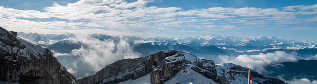 Blick über die Schweizer Alpen