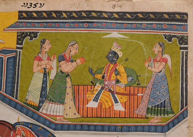 Detail of Rama Visits Sita and Tells of Banishment in the Metropolitan Museum of Art, September 2019