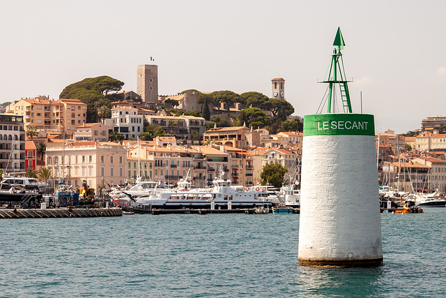 Entering Cannes Harbour