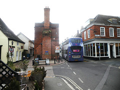 First Bus/First Essex 33656 (SN12 ADU) and the Manningtree Ox in Manningtree - 20 May 2026 (P1230833)