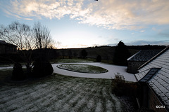 A light dusting of snow at dawn this morning