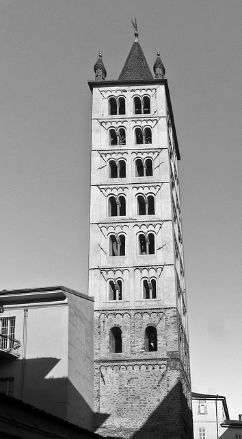 The bell tower of the Santo Stefano Cathedral, Biella