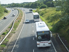 Coach Services of Thetford convoy near Red Lodge - 5 Aug 2017 (DSCF9087)