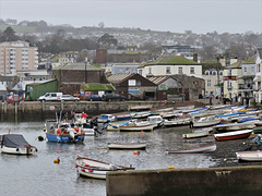 teignmouth st james church, devon, early c19 , seen over harbour