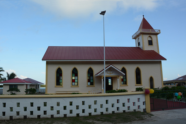 Polynésie Française, The Maupiti Atoll, The Church in the Village of Val'ea Polynésie Française, The Maupiti Atoll, The Church in the Village of Val'ea