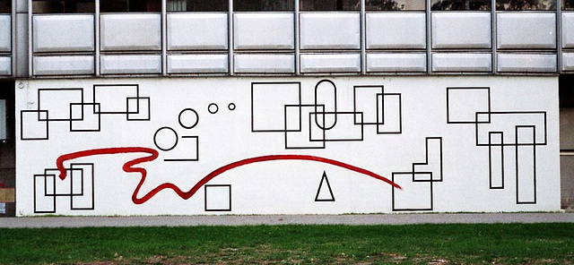 mur peint sur le bâtiment LMFA