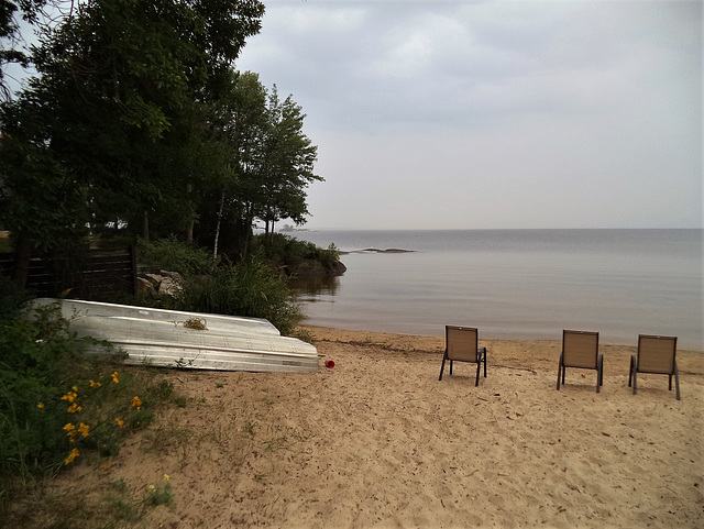 Trio de chaises de plage