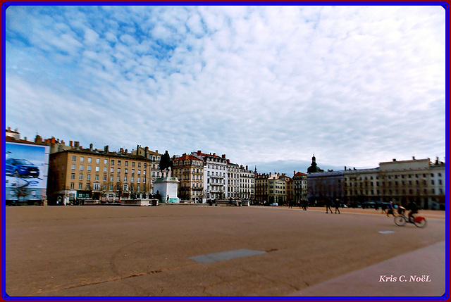 Place Bellecour, à Lyon !