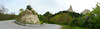 Bulgaria, Curved Road among the Melnik Sandstone Pyramids