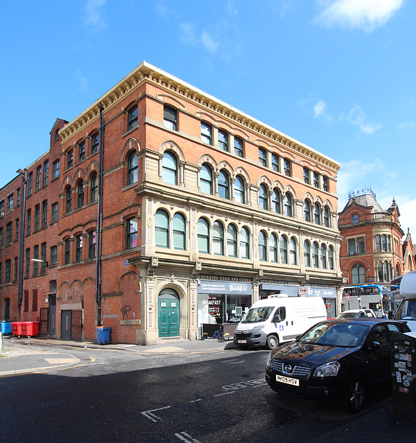 Corner of Soap Street and High Street, Manchester