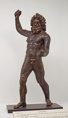 Bronze Statuette of a God (Probably Jupiter) in the Lugdunum Gallo-Roman Museum, October 2022