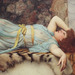 Detail of Mischief and Repose by Godward in the Getty Center, June 2016