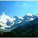 From the Bernina Express-Morteratsch Glacier-Bernina range