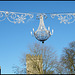 crimble candles in a blue sky
