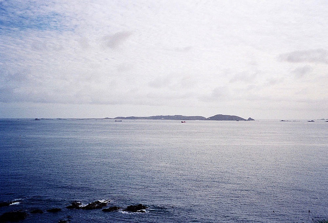 Herm Island from St Peter Port (Scan from 1996)