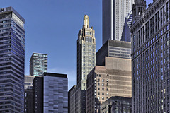 The "Champagne Bottle" – Carbide and Carbon Building, 333 North Michigan Avenue, Chicago, Illinois, United States (Seen from the Chicago River)