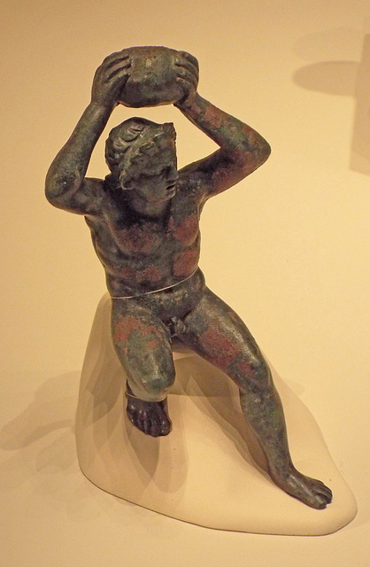 Bronze Statuette of a Giant in the Getty Villa, June 2016