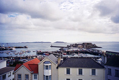 Looking to Herm Island from St Peter Port (Scan from 1996)