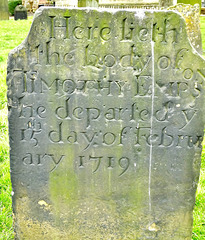 Gravestones at St Mary's Church Gateshead. Many of them are 300 years old yet the carving has survived so clearly on a majority. Only the very wealthy could afford a gravestone.