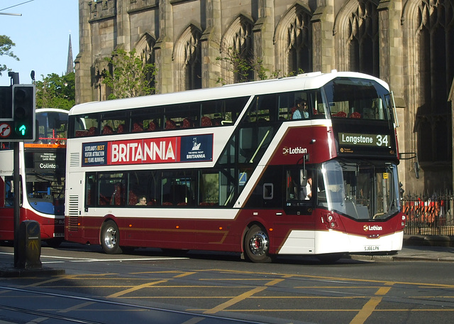 DSCF7011 Lothian Buses 451 (SJ66 LPN) in Princes Street, Edinburgh - 5 May 2017