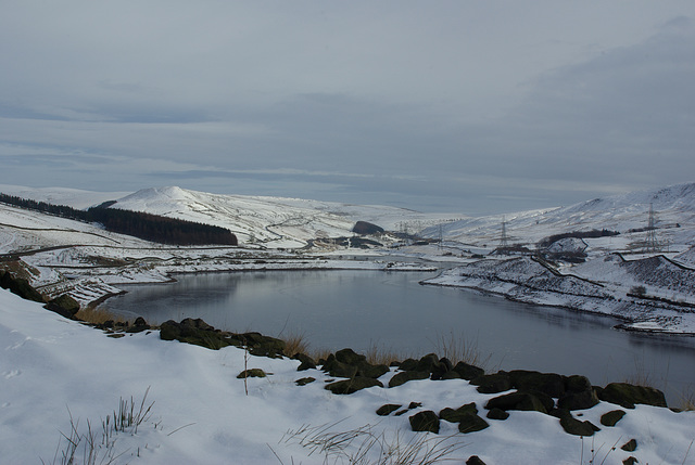 Woodhead Reservoir Frozen