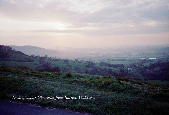 Looking across Gloucester from Barrow Wake (Scan from 1990)