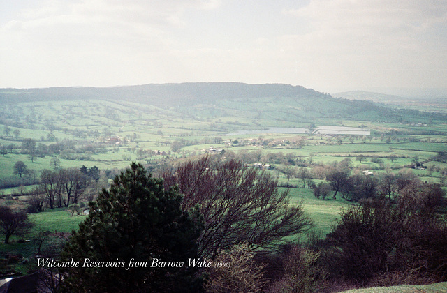 Witcombe Reservoirs from Barrow Wake (Scan from 1990)