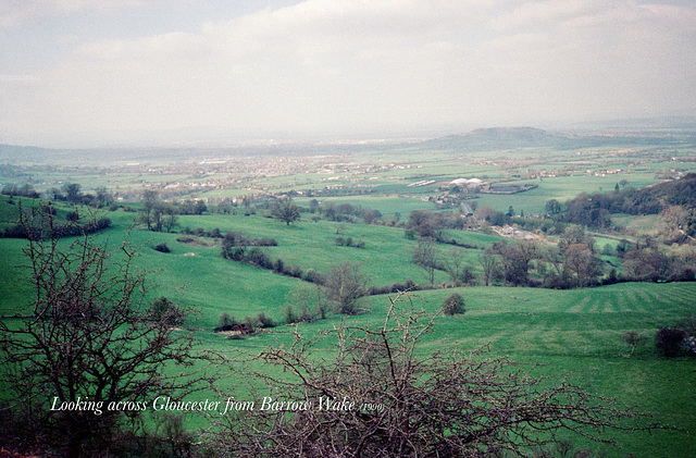 Looking across Gloucester from Barrow Wake (Scan from 1990)