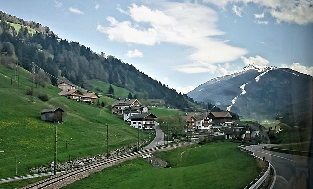 Aus dem Bus: Bei Innichen