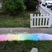 Pandemic chalk: Rainbow Puddle 6
