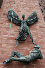 St Michael's Victory over the Devil by Jacob Epstein, Coventry Cathedral