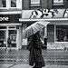 Regentag mit Schirm