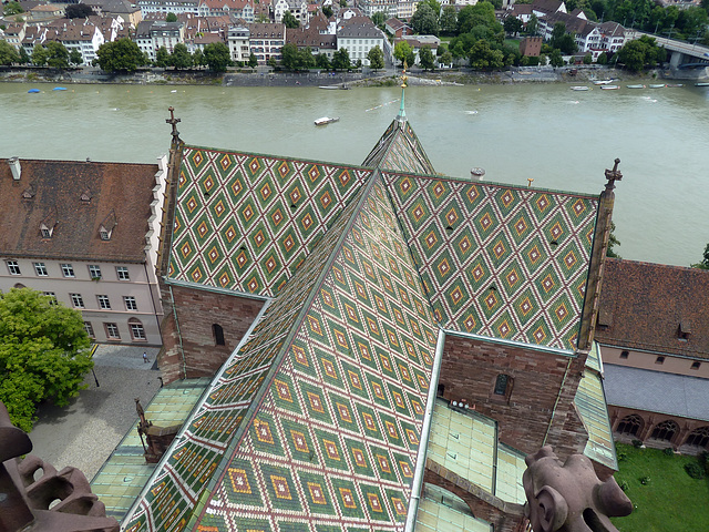 Das Dach des Basler Münsters