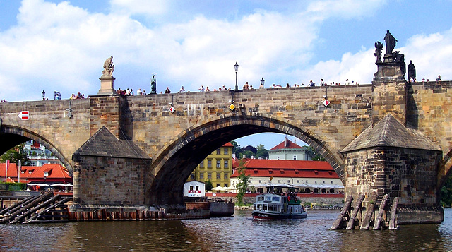 CZ - Prague - Charles Bridge, seen from the Vltava