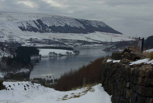 Torside Reservoir Frozen