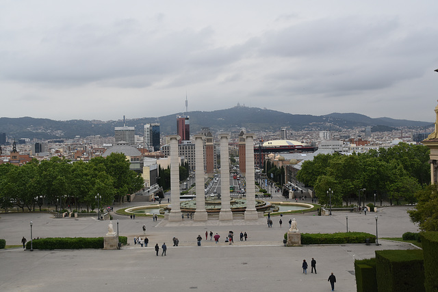 Blick von Museu Nacional d'Art de Catalunya