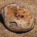 Beach stone face for Janet