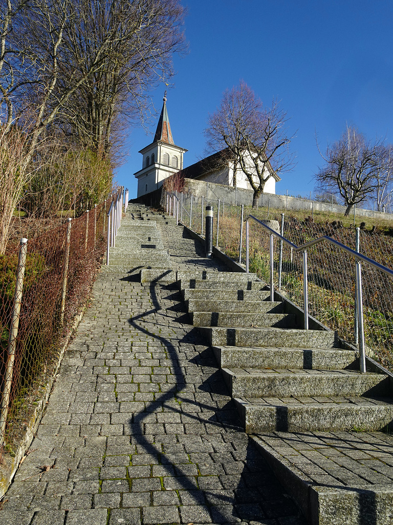 Nach gefühltem endlosen Treppensteigen ein Ziel in Sicht