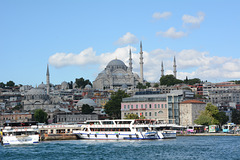 Istanbul, Suleymaniye Mosque from Galata Bridge