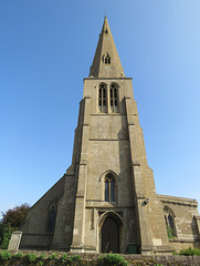 stanion church, northants  (1) c15 tower and spire