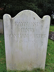stockton church, wilts c21 gravestone raymond bonham carter 2004