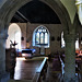 hockley church, essex , looking across c13 nave to c15 rood stair